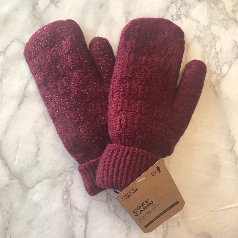 Field & Stream Women's Cabin Mittens - Wine Red